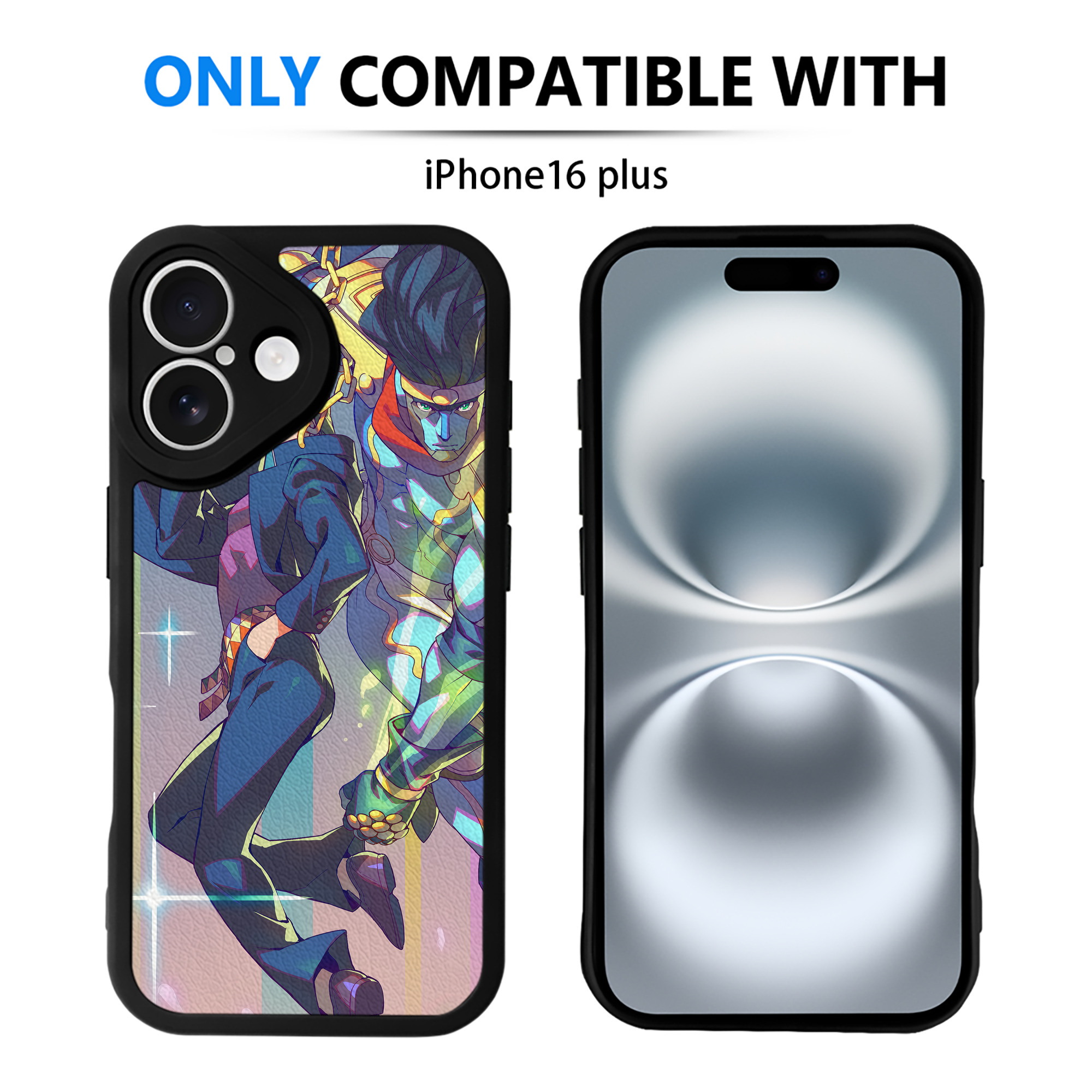 （画像用） ジョジョの奇妙な冒険 JoJo's Bizarre Adventure 【iPhone 16シリーズ対応】シリコンスマホケース（レザー調） 材質：シリコン